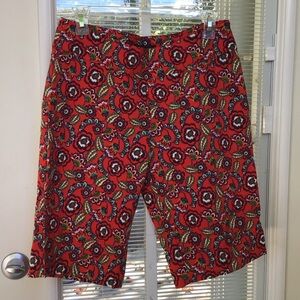 Zac & Rachel Red Floral Women's Bermudas